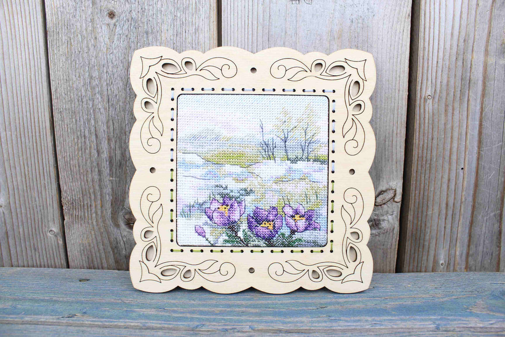 Kit de point de croix « Les premières fleurs » SM-999