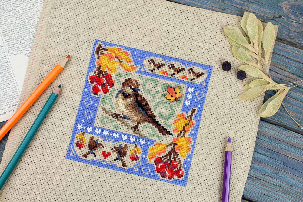 Kit de Punto de Cruz MP Studia SNV-973 – Mini Sampler “Autumn Composition”