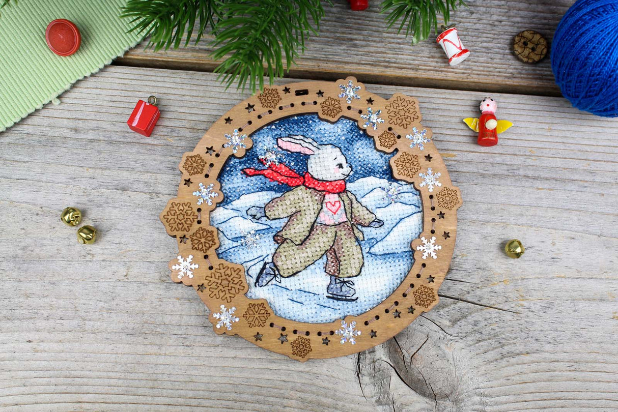 Bordado en madera MP Studia SO-134 – Miniatura “Sobre el hielo del río”