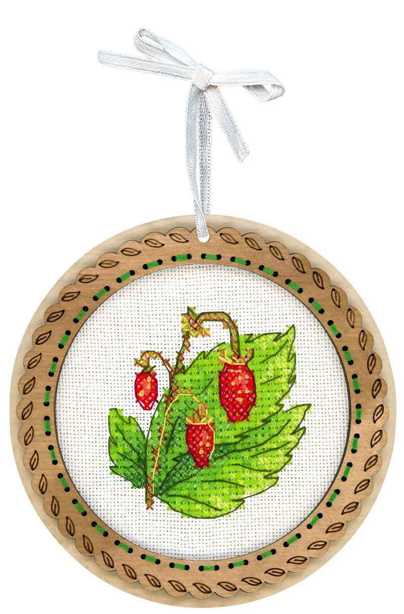 Bordado en madera MP Studia SO-133 – Miniatura “Bayas de verano: Fresas silvestres”
