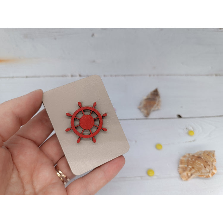 Estuche de madera para agujas. Timón. KF056/37 Wizardi