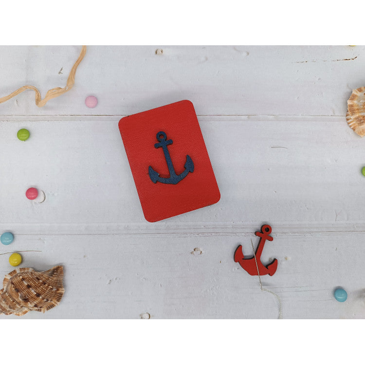 Étui à aiguilles en bois. Ancre. KF056/39 Sorcier