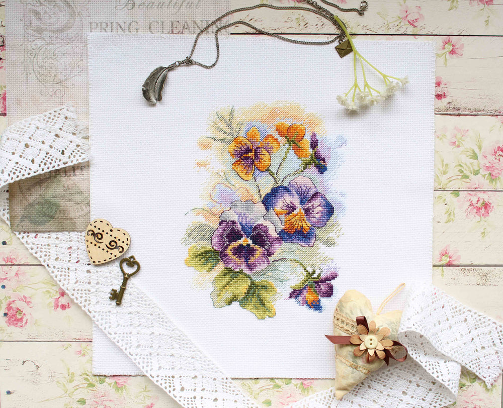 Kit de broderie au point de croix "Fleurs d'été" SNV-800 MP Studia