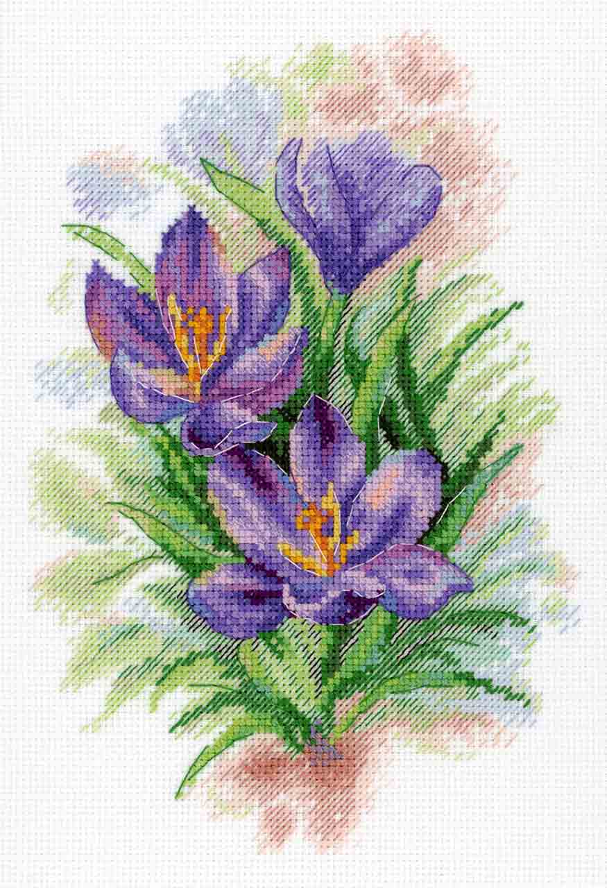Kit de point de croix « Crocus lumineux » SNV-821 MP Studia