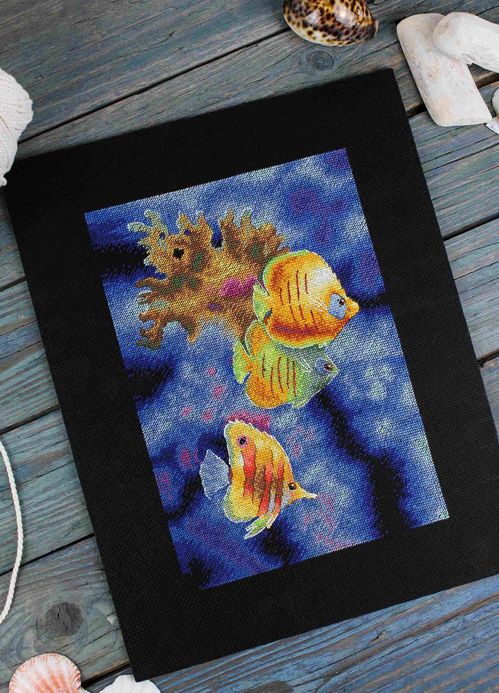 Habitants des récifs coralliens – Kit de broderie au point de croix MP Studia SNV-888