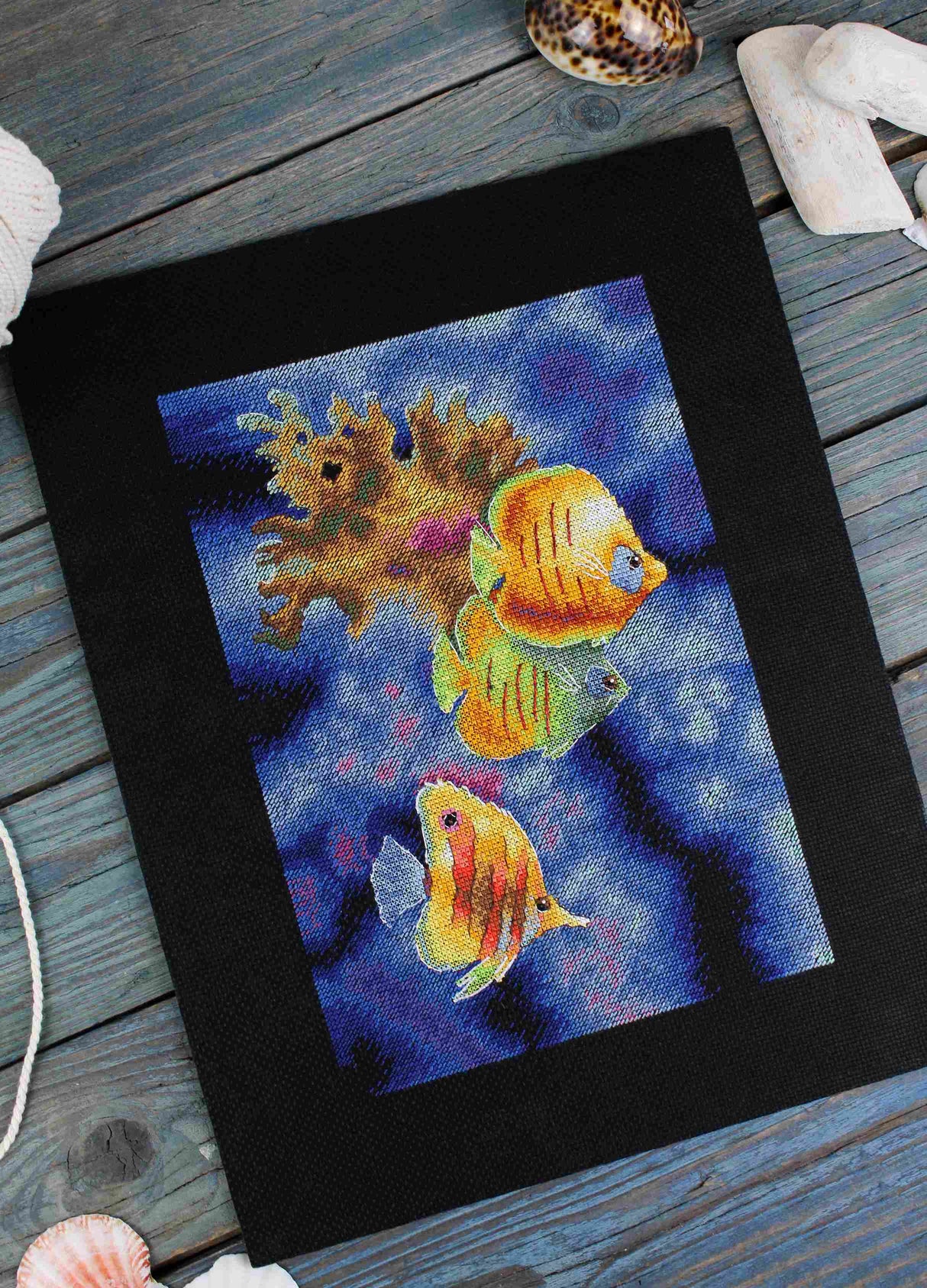 Habitants des récifs coralliens – Kit de broderie au point de croix MP Studia SNV-888