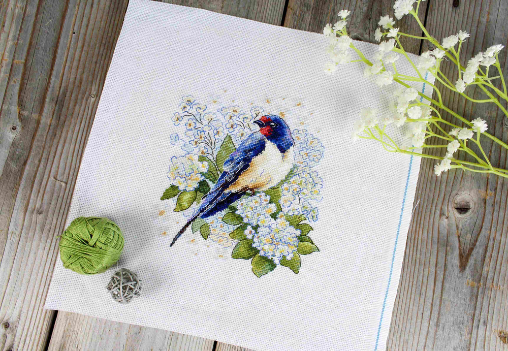 Les Hirondelles – Kit de broderie au point de croix MP Studia SNV-922