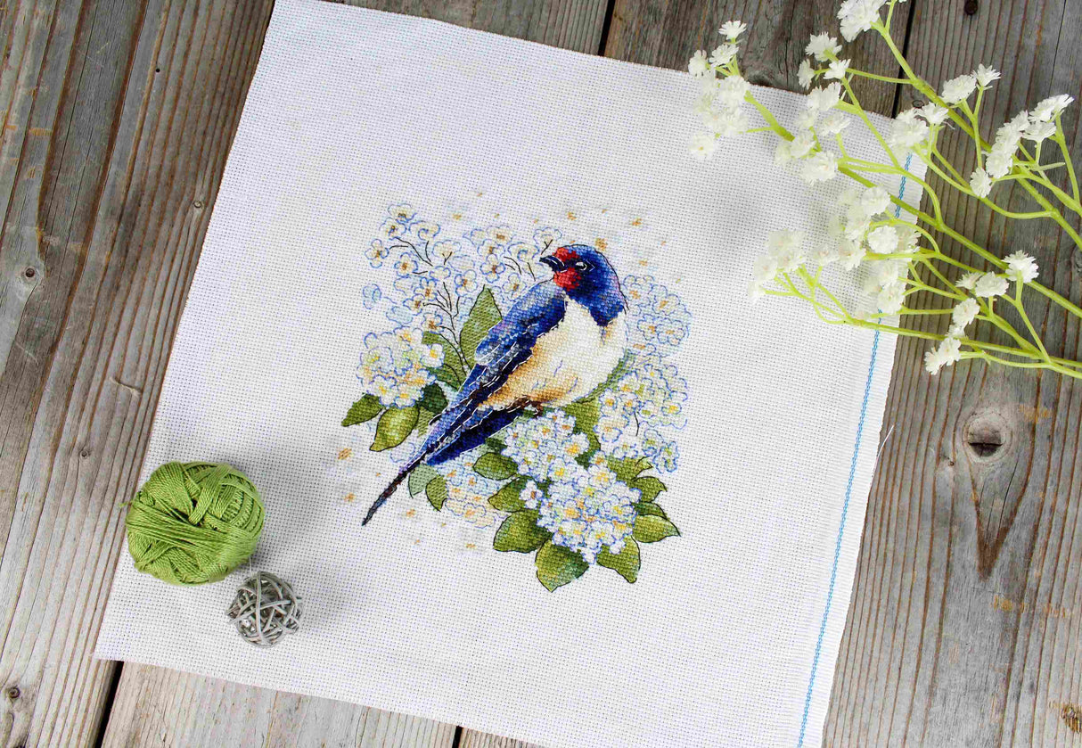 Les Hirondelles – Kit de broderie au point de croix MP Studia SNV-922