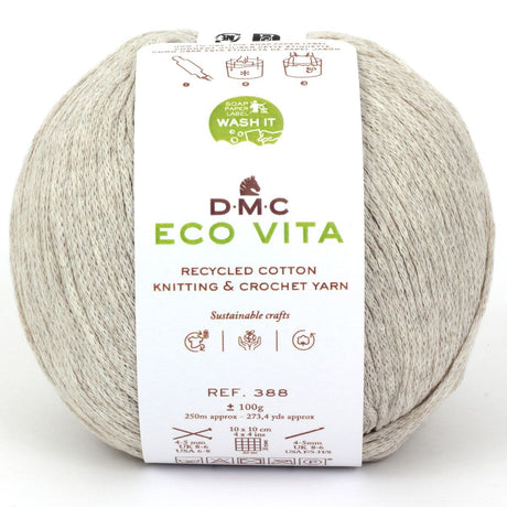 DMC Eco Vita - Hilo de Algodón Reciclado en Tonos Naturales