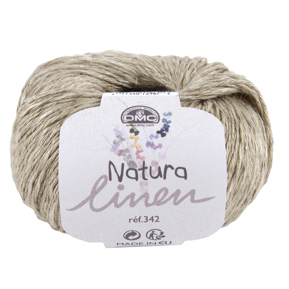 Fil Natura Linen DMC - Mélange de lin, de coton et de viscose avec un look rustique et des textures uniques, 12 couleurs d'inspiration naturelle