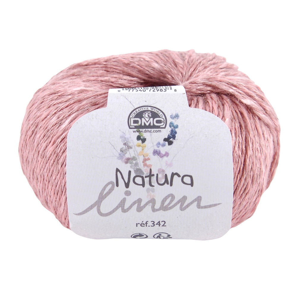 Fil Natura Linen DMC - Mélange de lin, de coton et de viscose avec un look rustique et des textures uniques, 12 couleurs d'inspiration naturelle