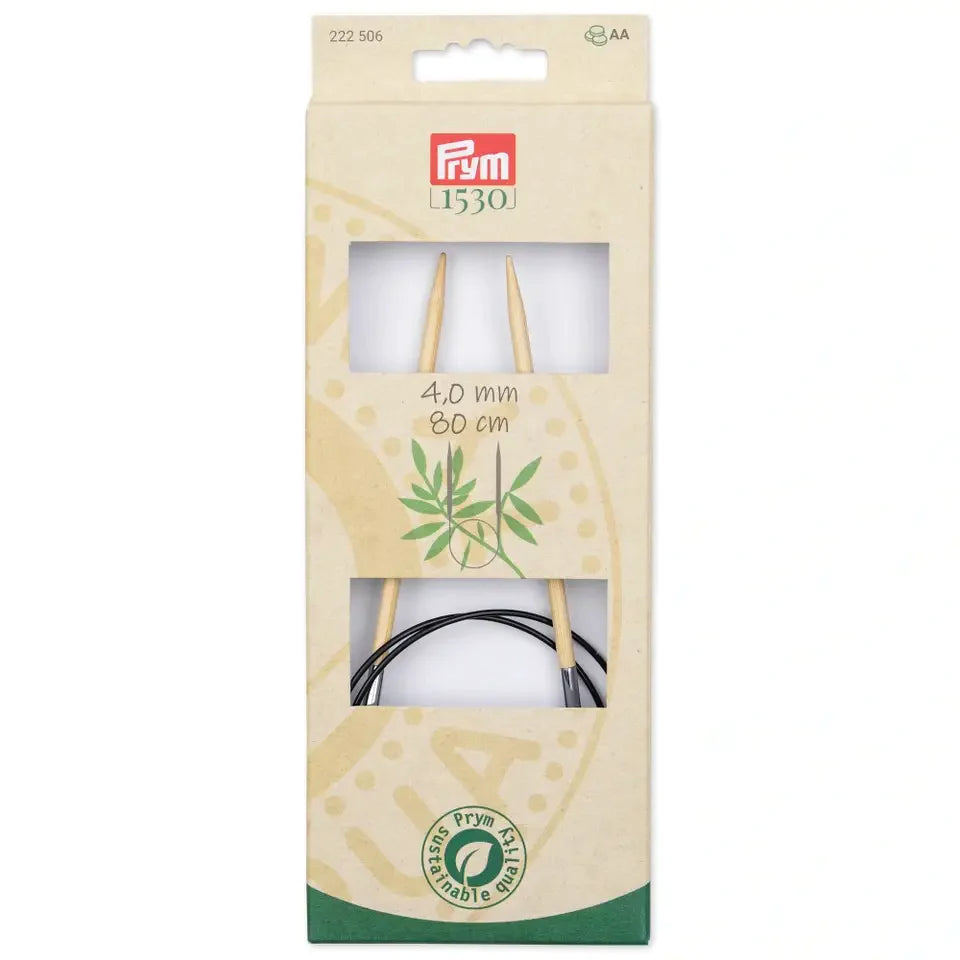 Agujas de Tejer Circulares de Bambú Prym 1530 - Suavidad, Flexibilidad y Sostenibilidad en Cada Punto