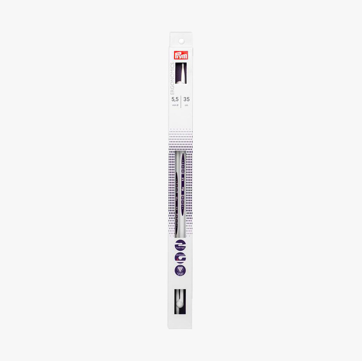 Prym 35cm Ergonomic Knitting Needles for a Comfortable Knitting Experience
