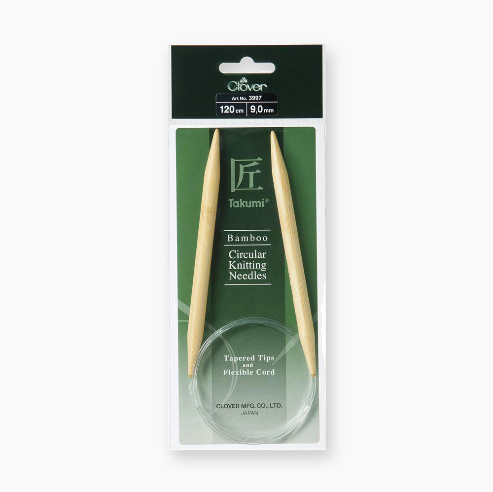 Agujas Circulares de Bambú Takumi Clover - 120 cm para Tejidos Perfectos