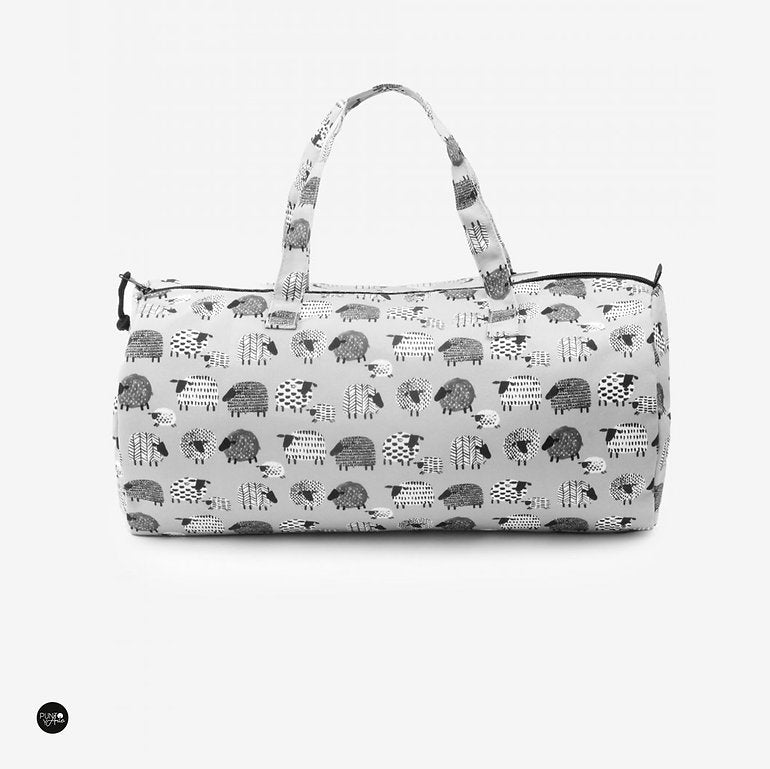 Bolsa para Labores Sheep - DMC en Color Gris con Encantador Diseño de Ovejitas