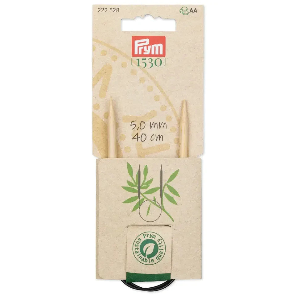 Agujas de Tejer Circulares de Bambú Prym 1530 - Suavidad, Flexibilidad y Sostenibilidad en Cada Punto