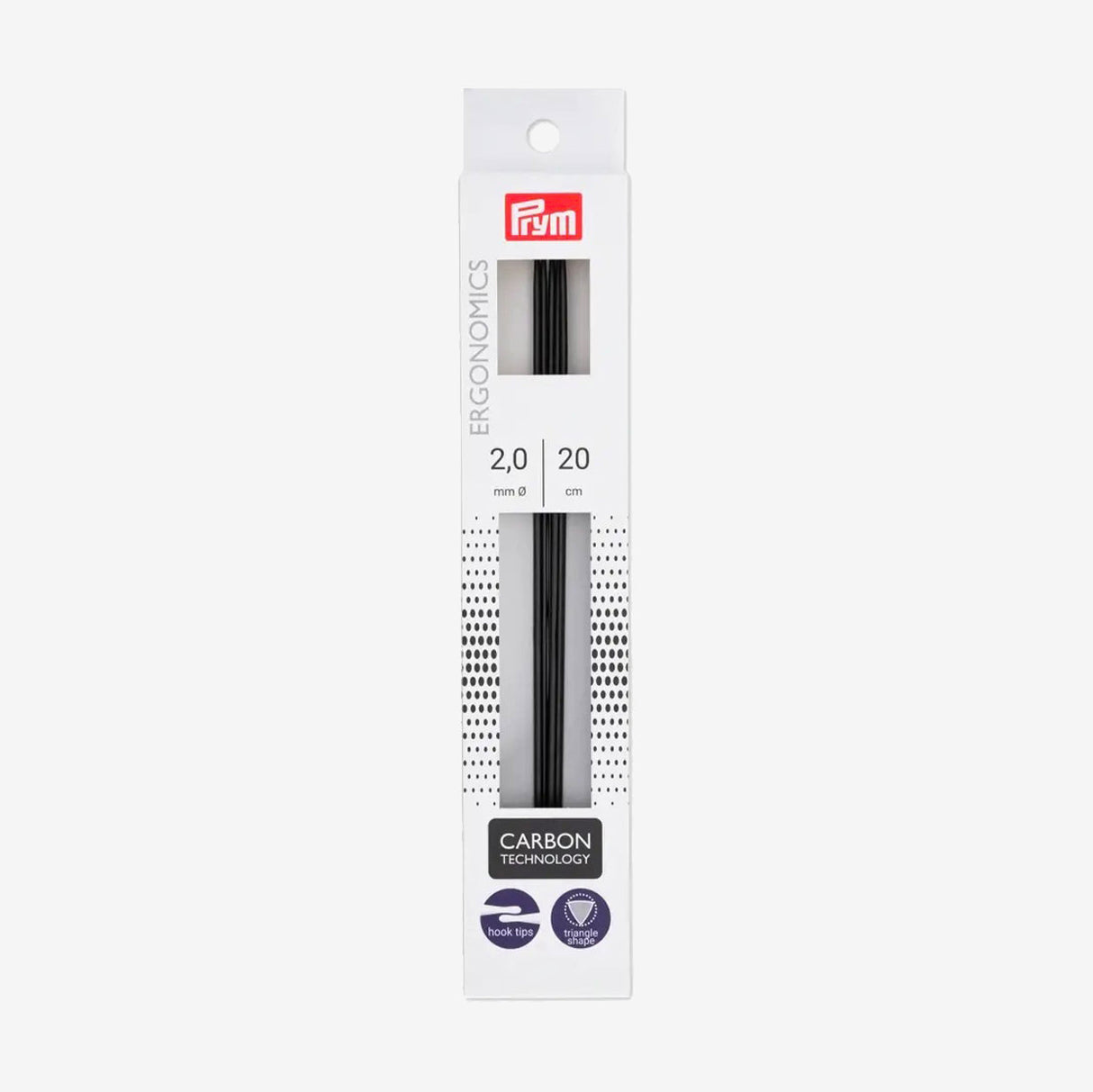 Agujas de Tricotar de Doble Punta Prym Carbon Technology de 20 cm: Innovación en Tejer