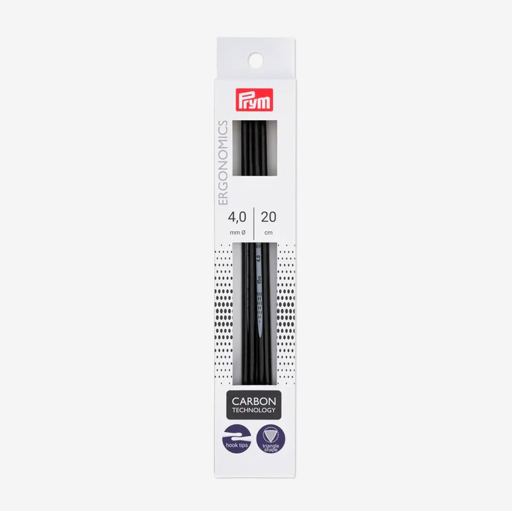 Agujas de Tricotar de Doble Punta Prym Carbon Technology de 20 cm: Innovación en Tejer