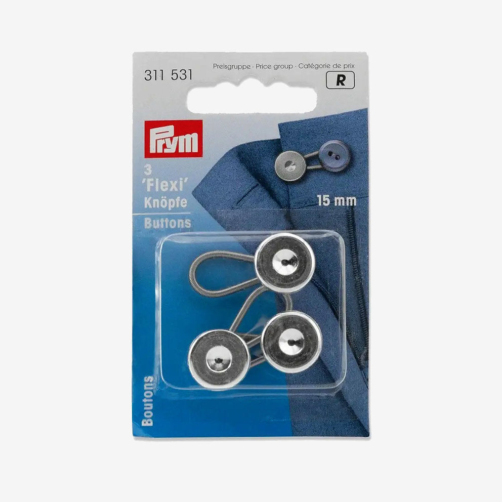 Boutons flexibles Prym 15 et 19 mm - Ajustez vos vêtements en toute simplicité