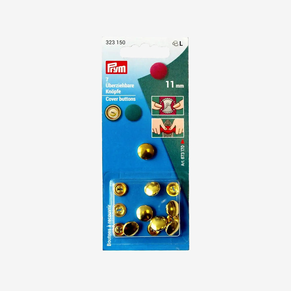 Pack de 7 boutons recouvrables Prym 11 mm - Créez des boutons personnalisés pour vos projets