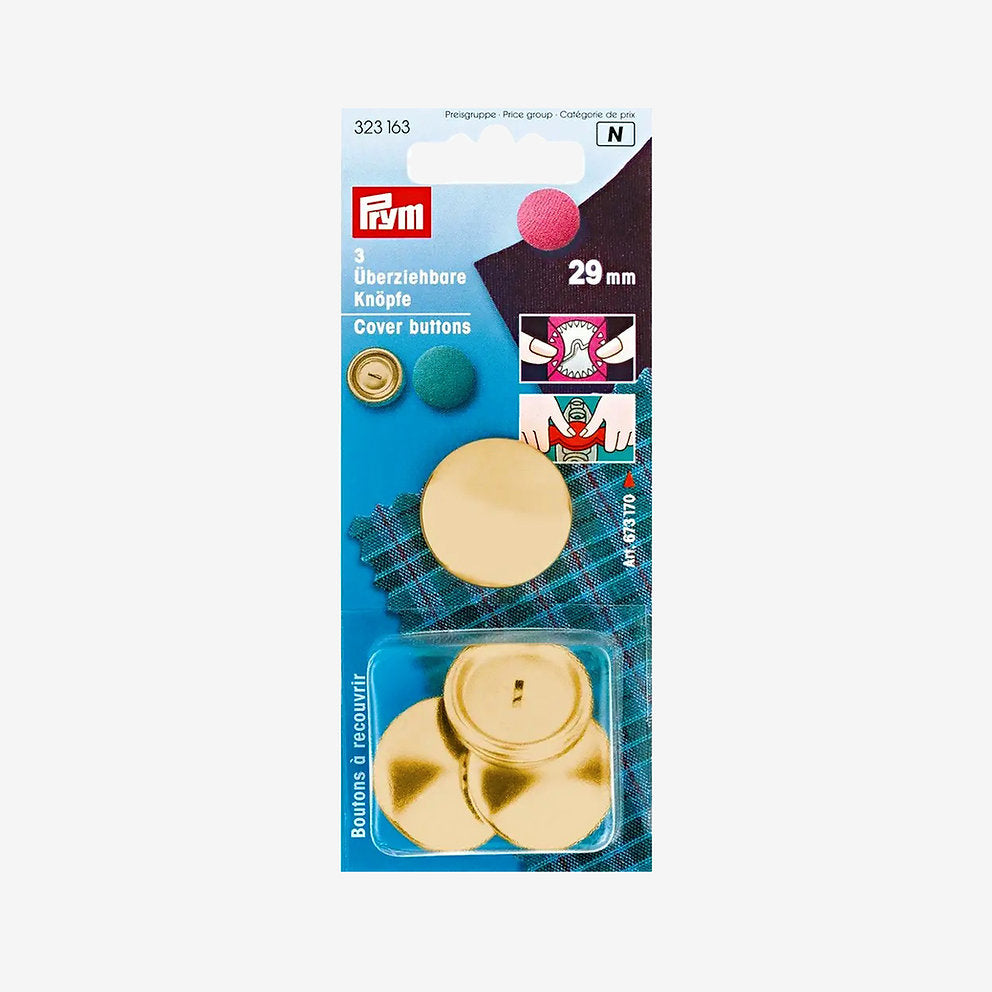 Pack de 3 boutons recouvrables Prym 29 mm - Créez des boutons personnalisés pour vos projets