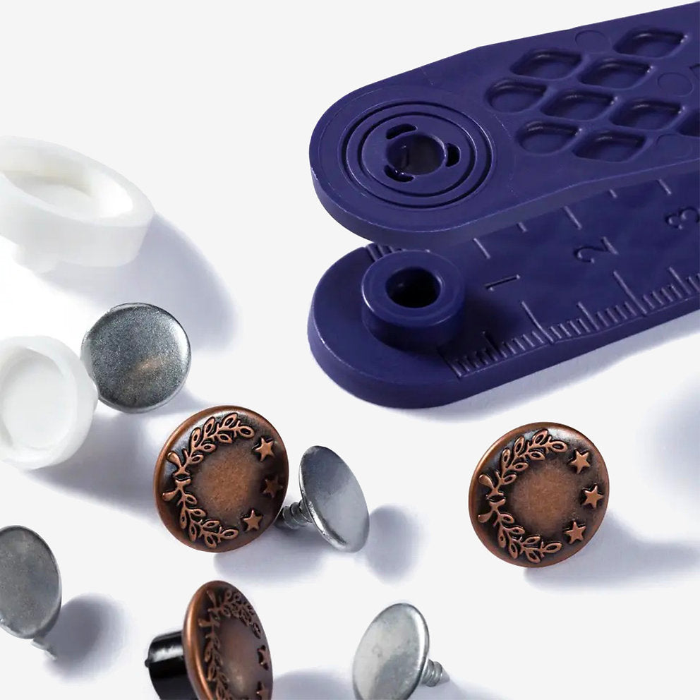Boutons Jeans non cousus 14 mm de Prym 622200 : Personnalisez vos vêtements en jean avec style