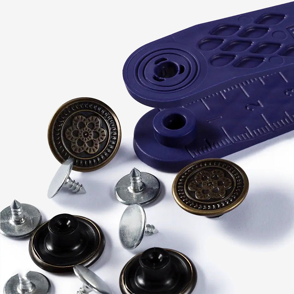 Boutons de jeans sans couture Prym 17 mm : style et durabilité pour vos vêtements en jean