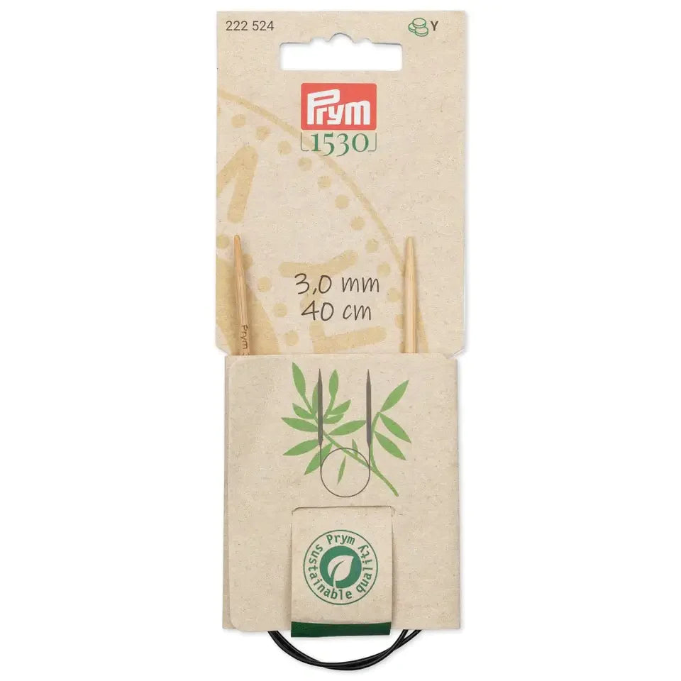 Agujas de Tejer Circulares de Bambú Prym 1530 - Suavidad, Flexibilidad y Sostenibilidad en Cada Punto