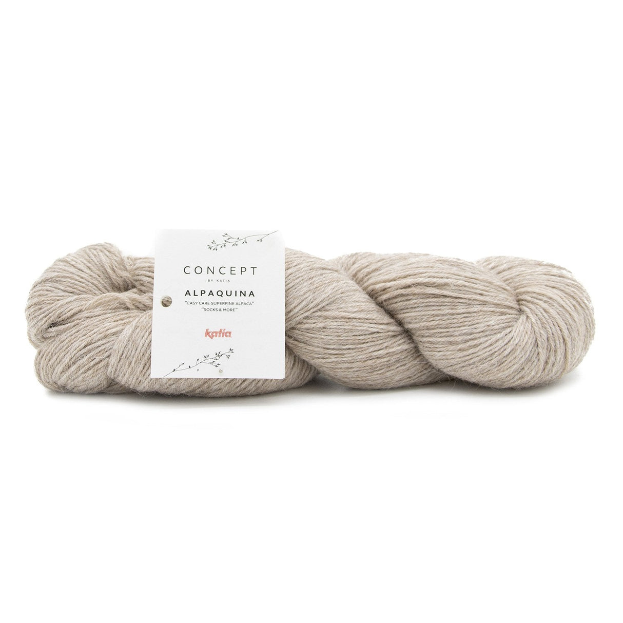 Skein of Alpaca Wool ALPAQUINA SUPERFINE by Katia for Knitting Socks and Baby Clothes