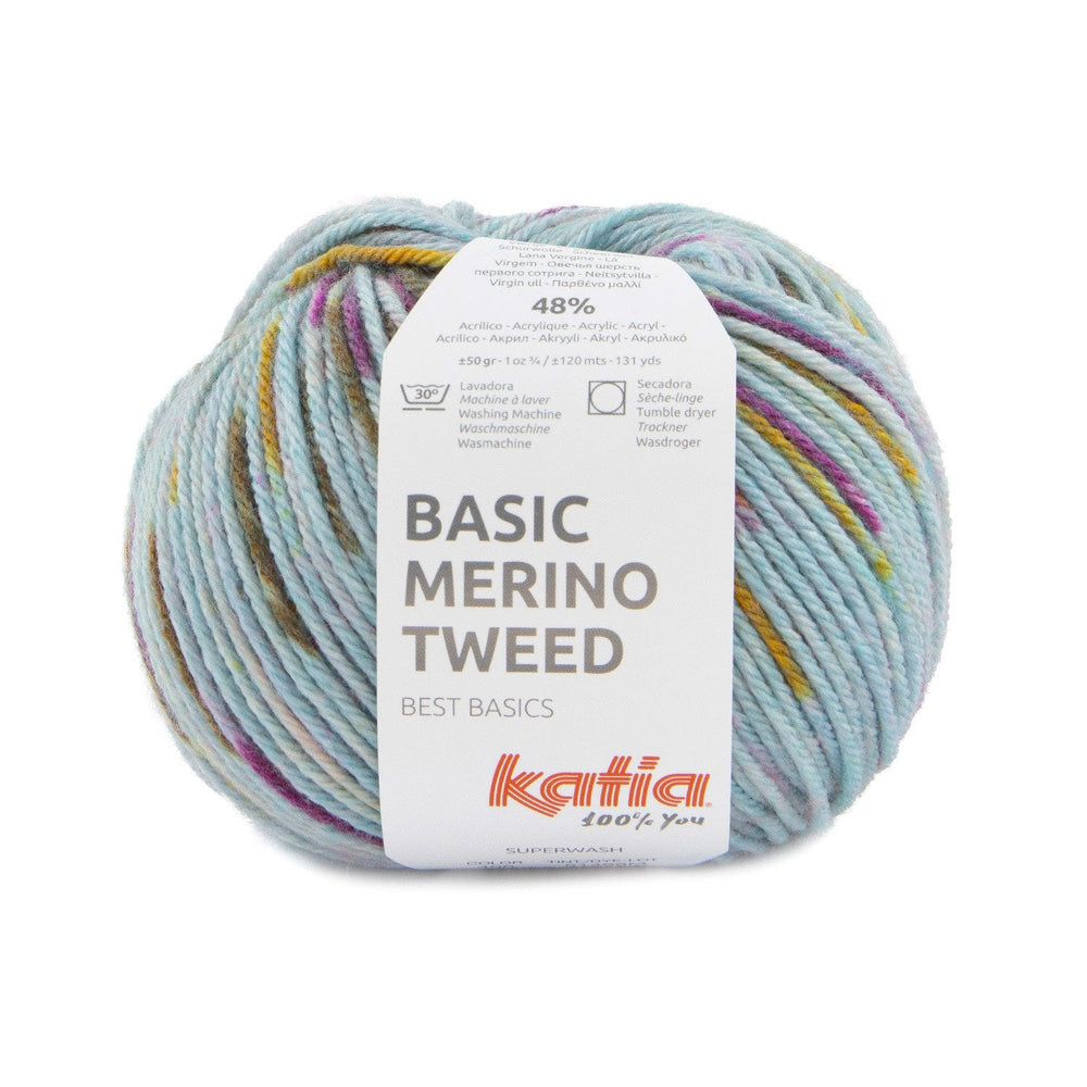 Katia Basic Merino Tweed - Laine douce pour tricoter des vêtements d'automne et d'hiver