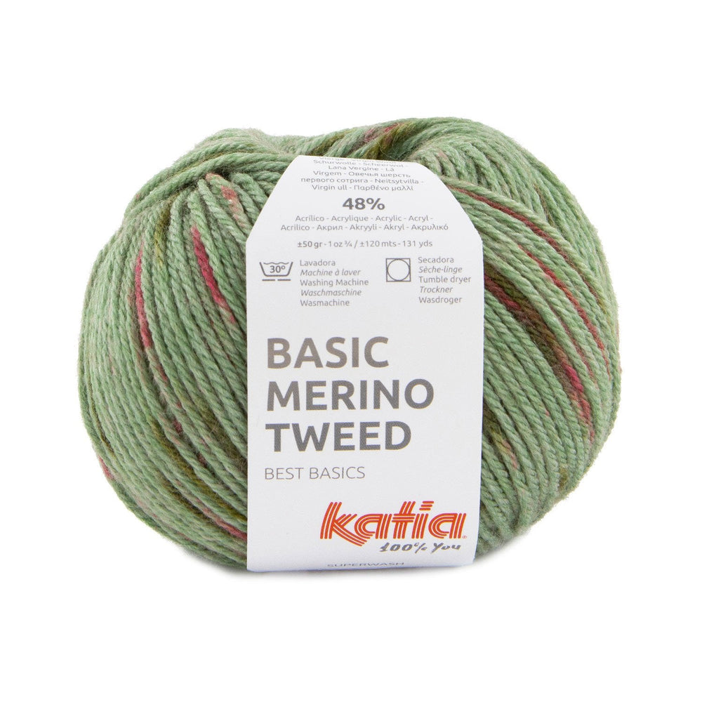 Katia Basic Merino Tweed - Laine douce pour tricoter des vêtements d'automne et d'hiver