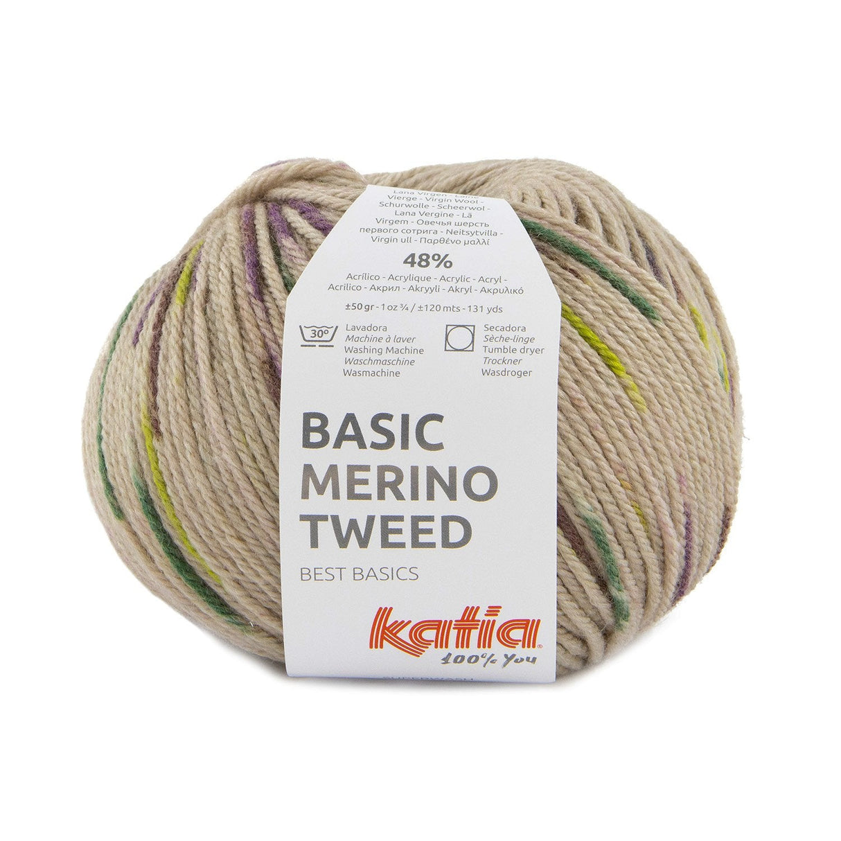 Katia Basic Merino Tweed - Lana Suave para Tejer Prendas de Otoño e Invierno
