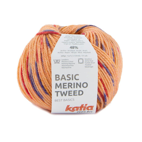 Katia Basic Merino Tweed - Lana Suave para Tejer Prendas de Otoño e Invierno