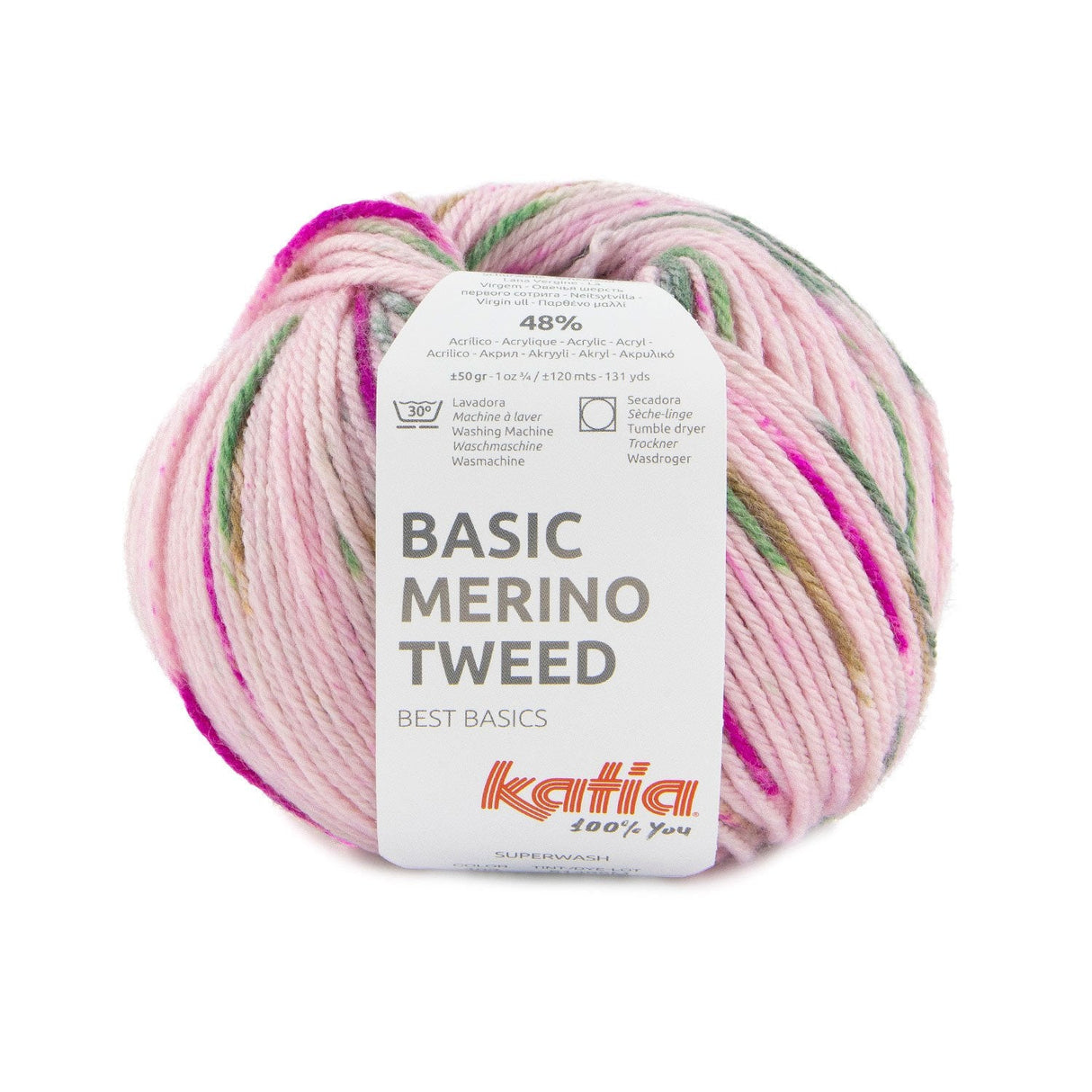 Katia Basic Merino Tweed - Laine douce pour tricoter des vêtements d'automne et d'hiver