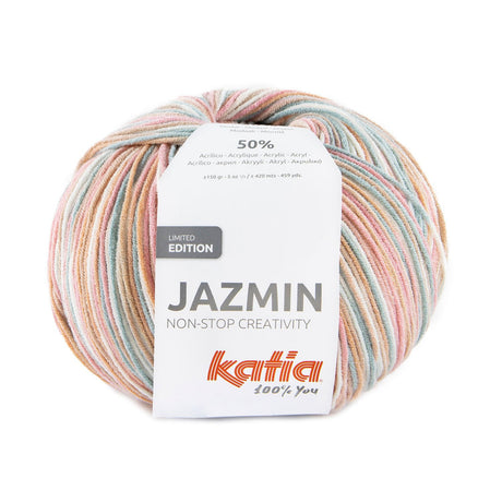 Katia JAZMIN en Colores Pastel - Lana Edición Limitada de Tacto Suave y Estampado Multicolor