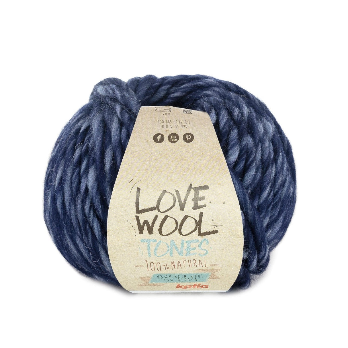 Katia Love Wool Tones - Laine vierge avec alpaga pour tricot et crochet : couleurs vives et texture exceptionnelle