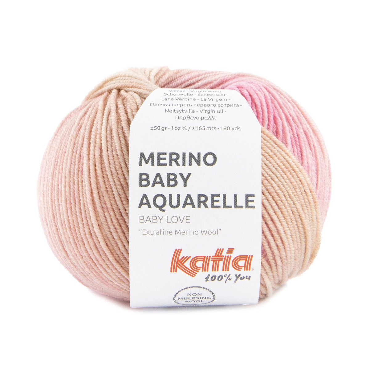 Laine mérinos Baby Aquarelle en 3 couleurs pour bébé par Katia - Douce, durable et respectueuse de l'environnement