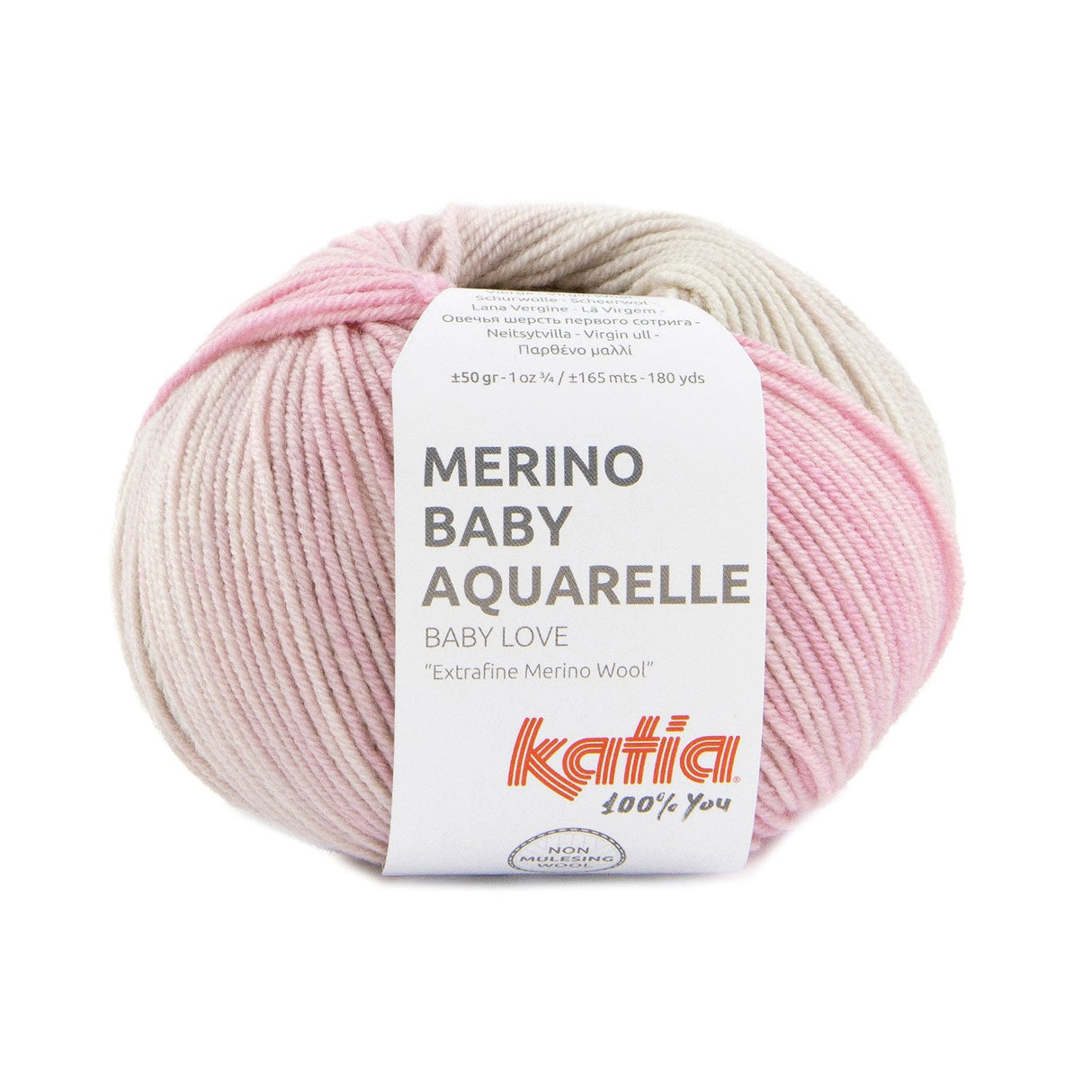 Laine mérinos Baby Aquarelle en 3 couleurs pour bébé par Katia - Douce, durable et respectueuse de l'environnement