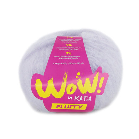 Katia Wow Fluffy - Lana Suave de Efecto Perchado para Prendas Modernas