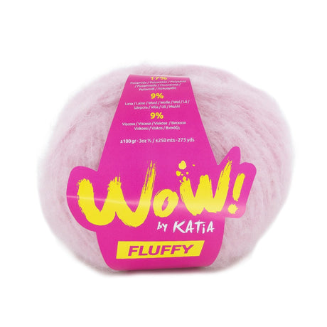 Katia Wow Fluffy - Lana Suave de Efecto Perchado para Prendas Modernas