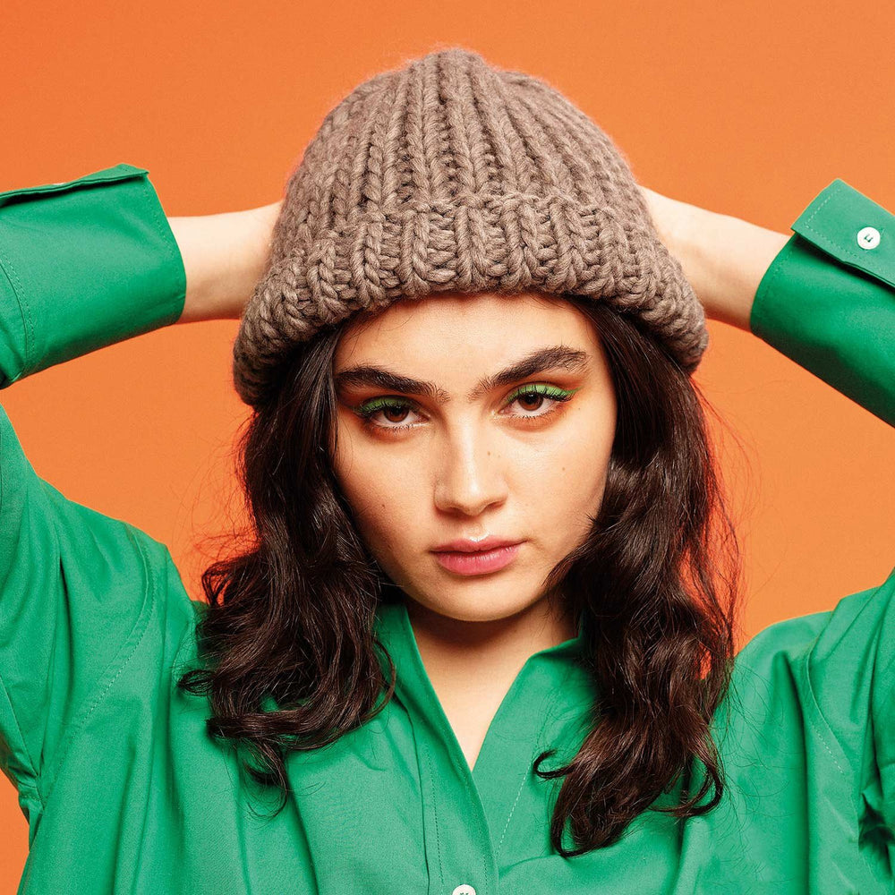 Iconic knit hat pattern knitted with Katia's Chunky Wow!