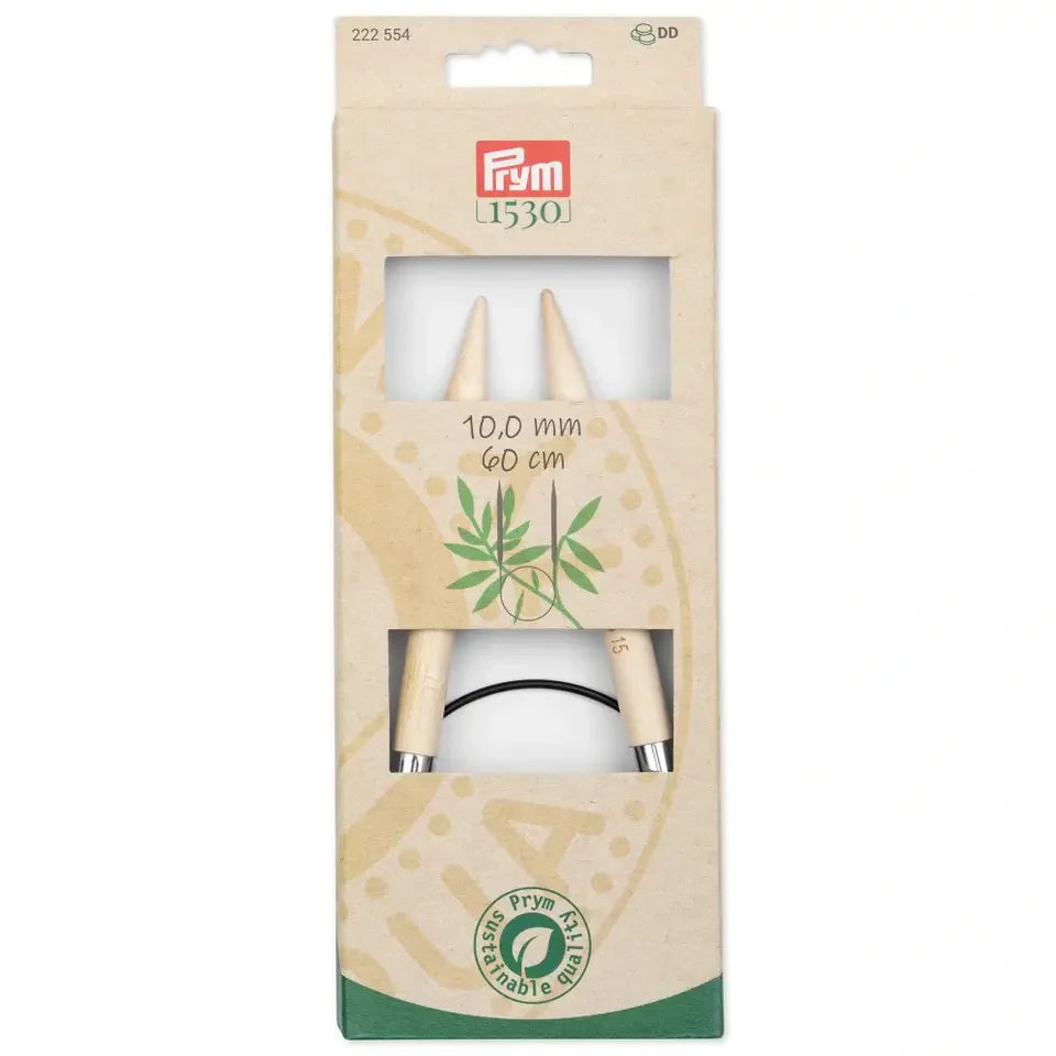 Agujas de Tejer Circulares de Bambú Prym 1530 - Suavidad, Flexibilidad y Sostenibilidad en Cada Punto