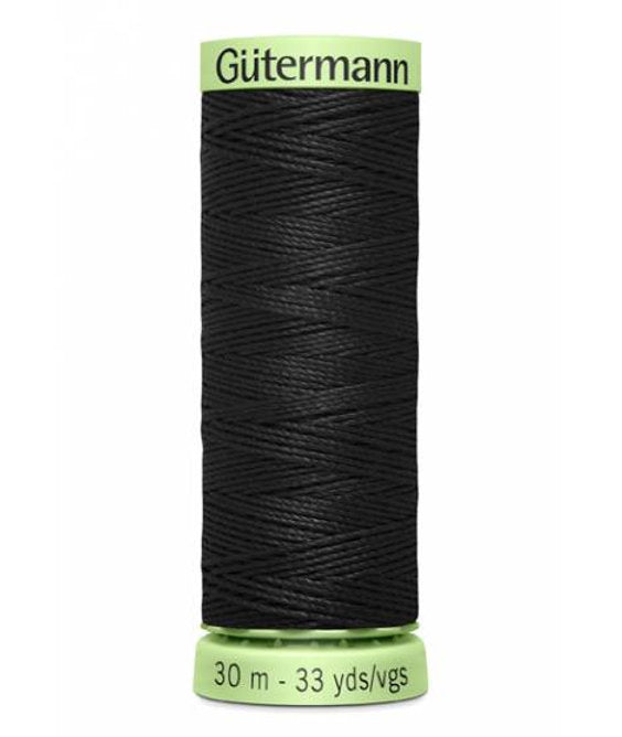 000 Negro Hilo Torzal Gütermann Top Stitch - Bobina de 30 metros