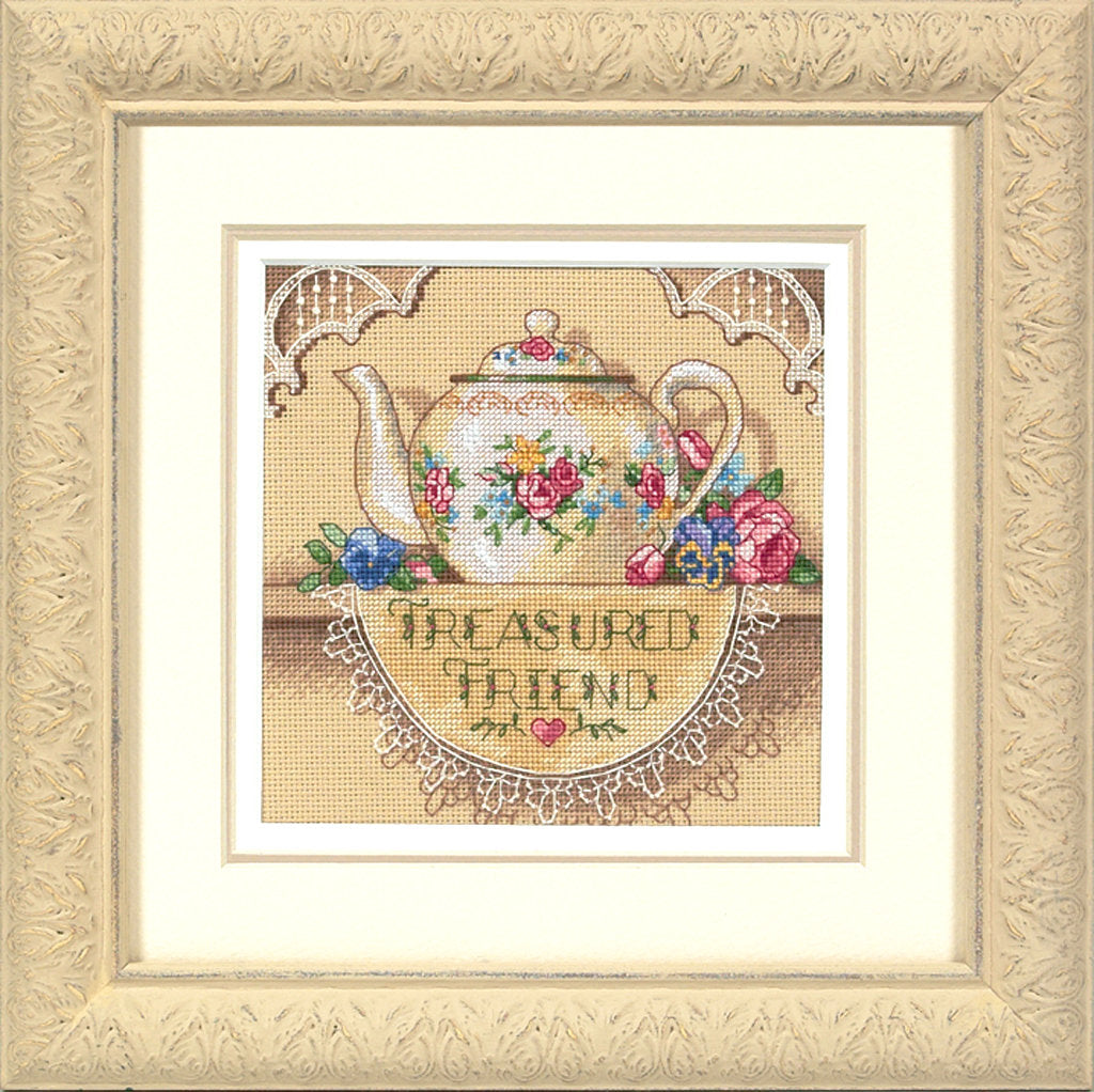 Treasured Friend Teapot - 06904 Dimensions - Cross Stitch Kit