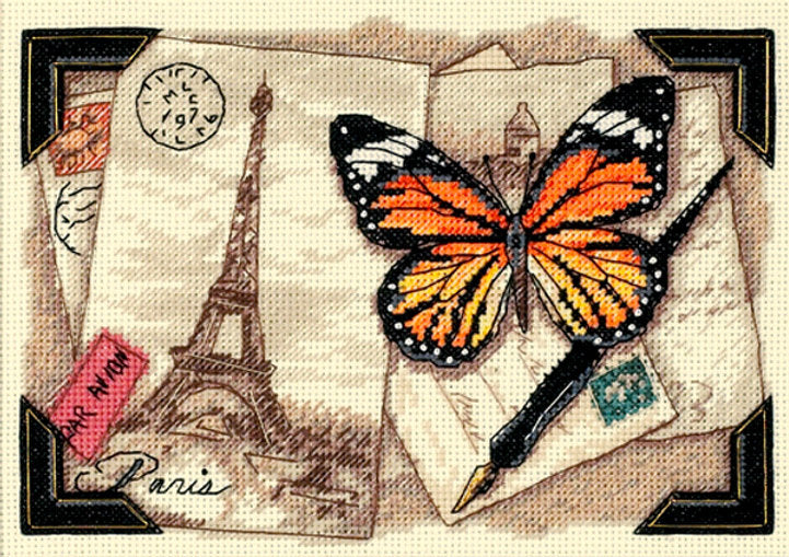 Recuerdos de viaje. Eiffel - 06996 Dimensions Gold Petite - Kit de punto de cruz