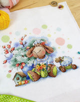 Cross Stitch Kit "Curly Sheep" SNV-835 MP Studia