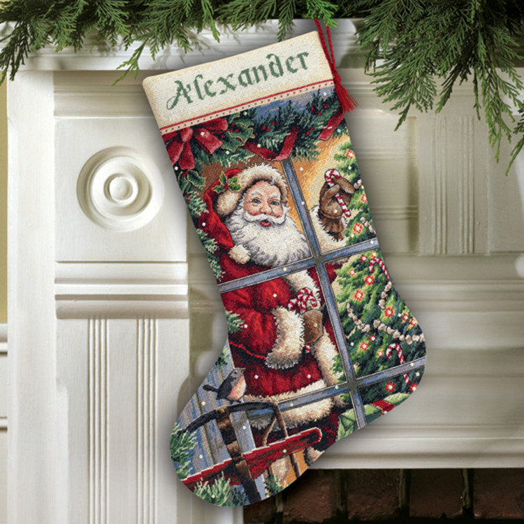 Candy Cane Santa - 08778 Dimensions - Cross Stitch Kit