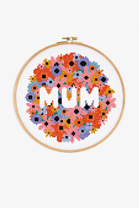 Free DMC "Mom's Flowers" Cross Stitch Chart - PDF