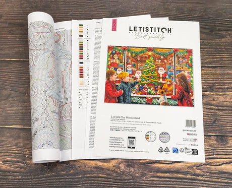 Kit de Punto de Cruz Letistitch L10-006 Toy Wonderland – contenido y detalles del kit (3)
