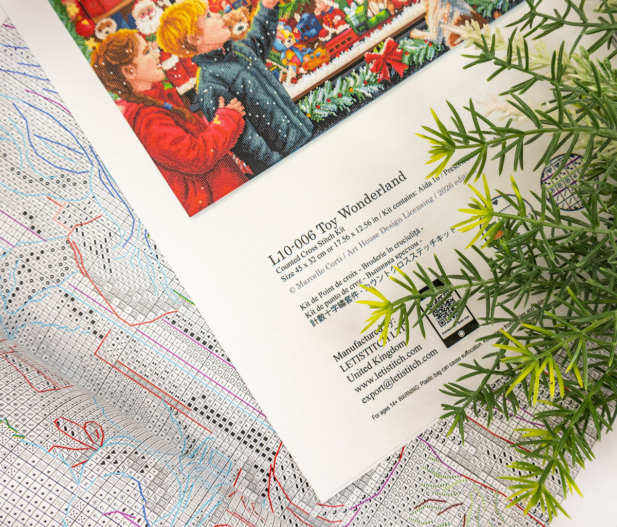 Kit de Punto de Cruz Letistitch L10-006 Toy Wonderland – contenido y detalles del kit (4)